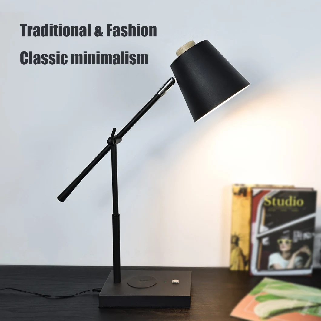 Multifunctional Smart LED Table Lamp with Wireless Charger