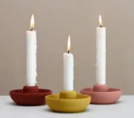 Wholesale Modern Church Wedding Decor Matte Morandi Color Bowl Shape Ceramic Candle Holder