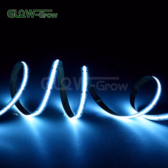 Waterproof 24V IP20 Custom Purple Flashing LED COB Strip RGB Light for Multiple Scenes Kitchen, Ceiling, Back of TV