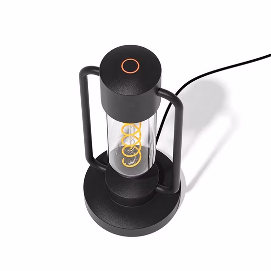 Portable Multifunctional Modern Rechargeable Matt Black Outdoor Work Table Wall Lamp