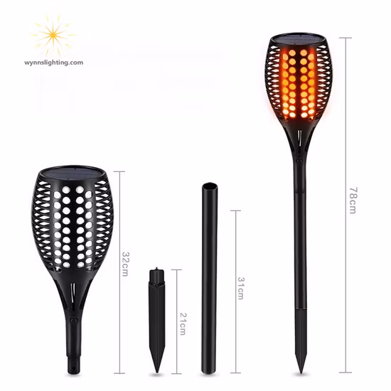 Newest High Quality Ground Spike Lamp Warm White Emitting Plastic Auto on/off LED Solar Outdoor Lights Pathway Lighting for Garden Yard Patio Stake Solar Light